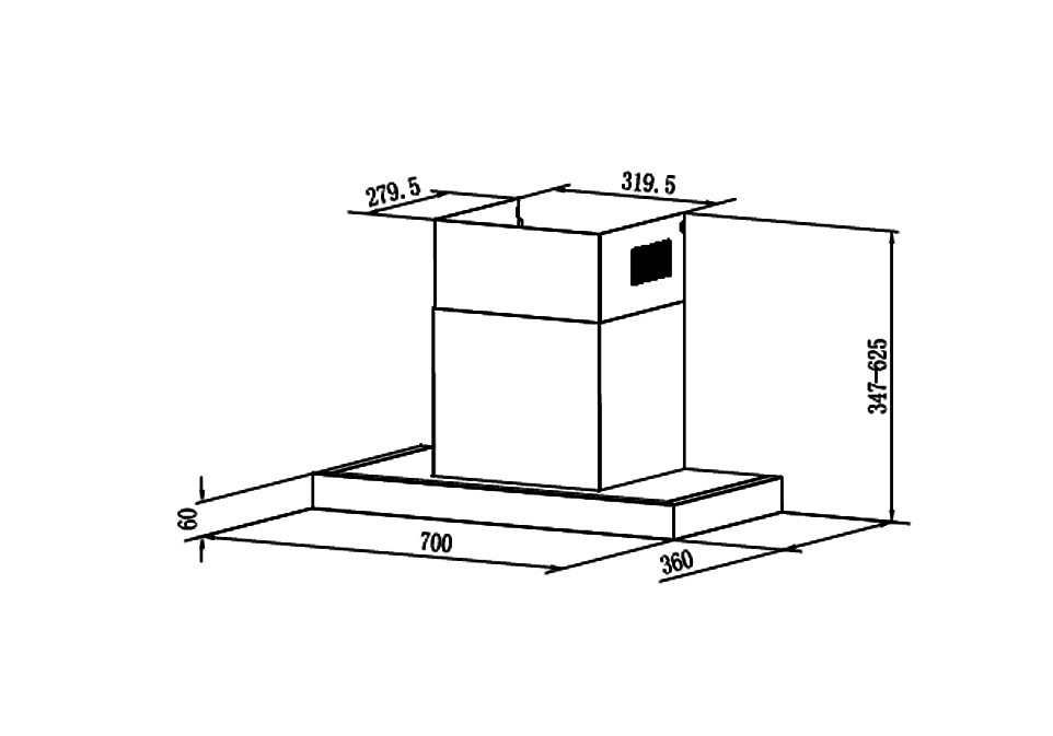 Máy hút mùi áp tường AM366F ( Stratos )