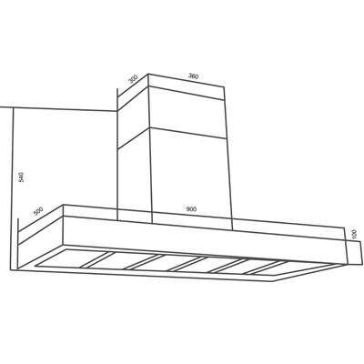 Wall cooker hood AM322