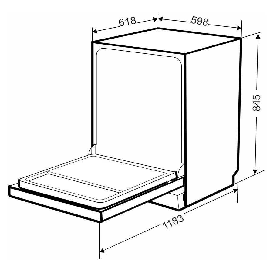 Máy rửa bát độc lập M960SCVi (Tự động mở cửa)