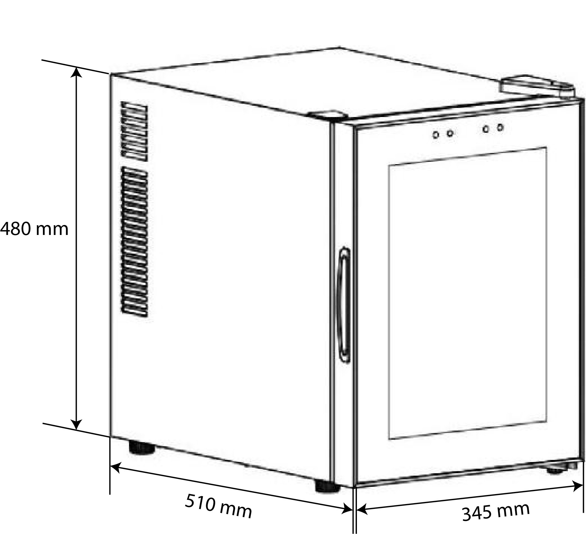 Tủ rượu vang MW520 (~12 chai)