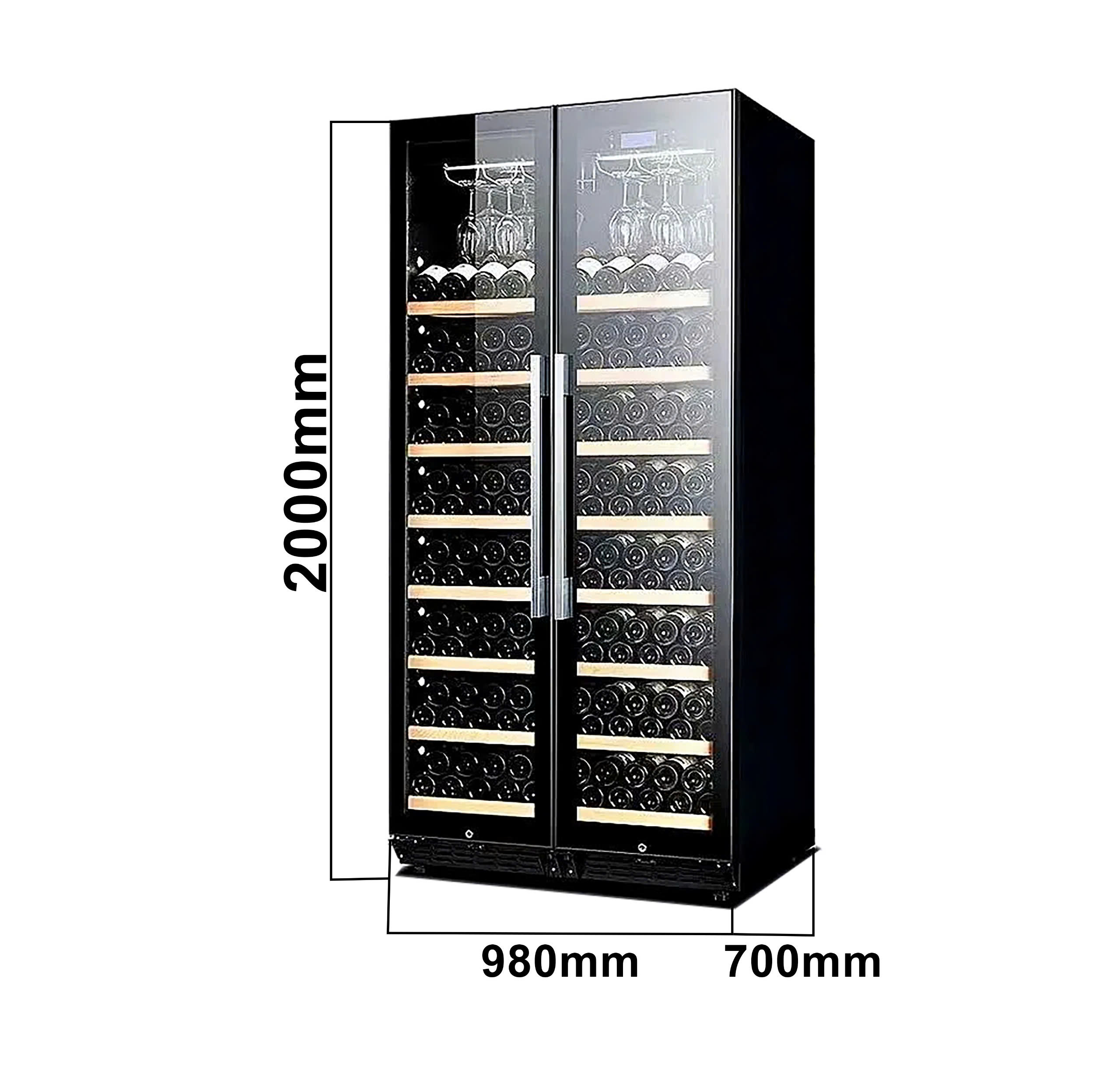 Tủ rượu vang MW200XL kết hợp (2 cánh side by side - ~200 chai)