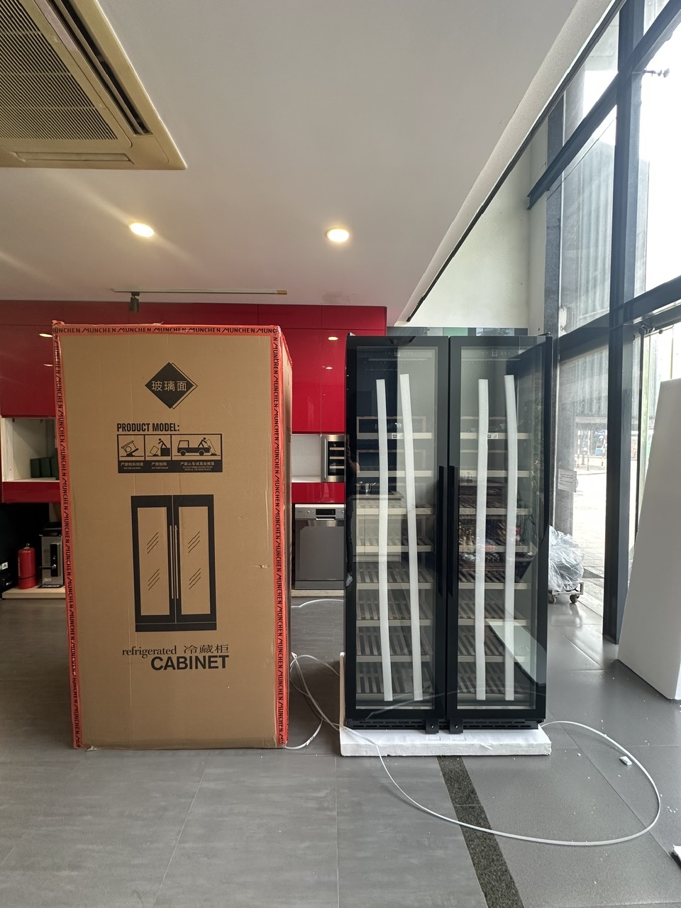 Tủ rượu vang MW200XL kết hợp (2 cánh side by side - ~200 chai)